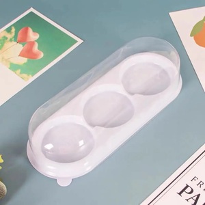 Caja de regalo transparente BX10, caja de embalaje para magdalenas <span class=keywords><strong>y</strong></span> pasteles de Luna, contenedor de hojaldre de <span class=keywords><strong>yema</strong></span> de huevo, caja de plástico para pasteles, plástico para hornear - Product Image 2