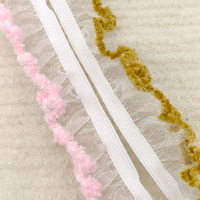 Vente en gros 20 mm DIY Couvre-chef élastique Vêtements de poupée Sangle élastique en dentelle Accessoires de couture Bande élastique en dentelle pour vêtement