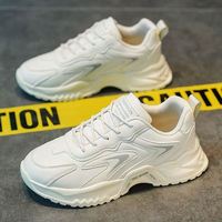 Baskets décontractées pour hommes, nouvelle collection automne, style chunky blanc, tendance jeunesse, polyvalentes, rehaussantes, style Ins, direct usine