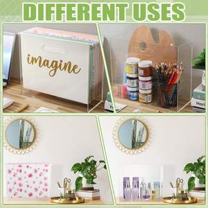 حاوية تخزين مكتبية صندوق تعليق أكريليك محمول لتعليق الملف - Product Image 4