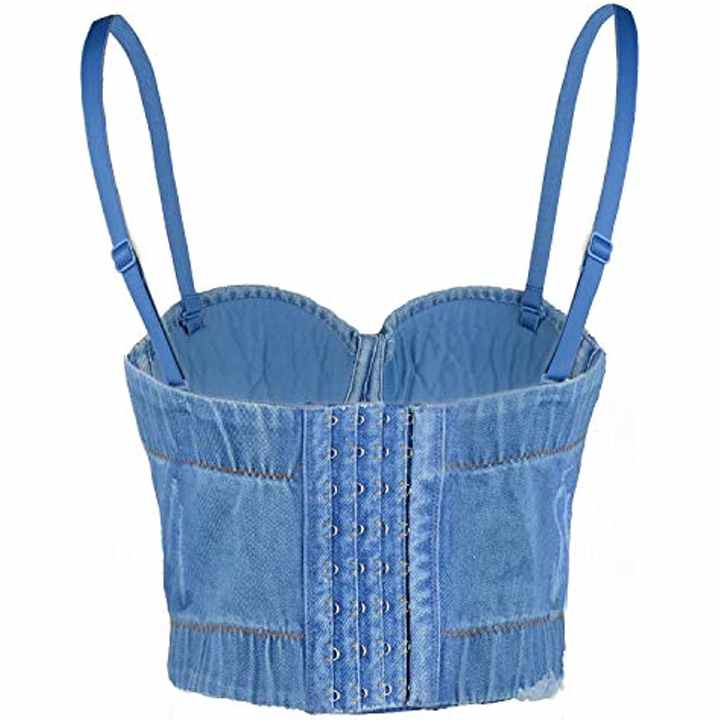 denim corset bustier