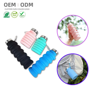 ขวดน้ำพับได้ซิลิโคนพกพาสำหรับเดินทาง ปลอดสาร BPA ขายส่งจากโรงงาน - Product Image 1