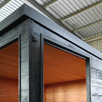 Cabine de sauna extérieure pour 4 personnes, chauffée au bois, en cèdre rouge traditionnel, pour jardin, spa et relaxation à domicile