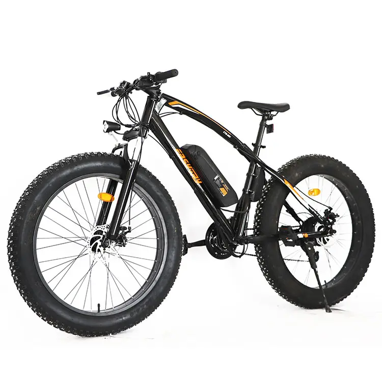 최고의 핫 세일 전자 자전거 36V 500W 리튬 배터리 강력한 전원 전기 자전거 26 인치 내리막 지방 타이어 전기 자전거