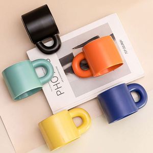 Taza de Cerámica Color Dopamina con Impresión de Logotipo Personalizado, Taza Gruesa Creativa para Uso Doméstico - Product Image 1