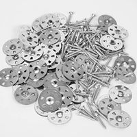 Fastener Hardware Set with 1-1/4 Inch Galvanized Steel Washers and Stainless Steel Screws for Securing Fastener Installation
