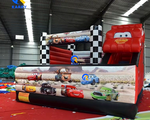 5x5x4m extérieur rouge voiture de course gonflable videur sautant plein d'entrain maison château Combo toboggan aire de jeux pour parc d'attractions - Product Image 3