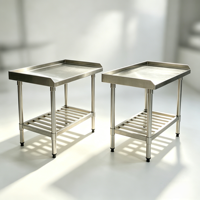 Table de travail en acier inoxydable robuste avec étagère inférieure, table de préparation pour cuisine commerciale, vente en gros pour la restauration