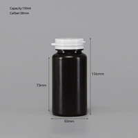 Bouteilles en plastique vides pour vitamines et médicaments, 100 ml, 120 ml, 150 ml, 200 ml, avec bouchon à anneau, directement de l'usine