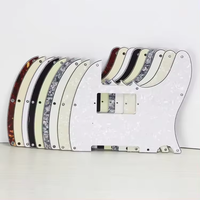 Plaque de protection de guitare 3 plis blanche à 8 trous TL avec emplacement pour micros Humbucker pour pièces de guitare DIY