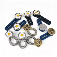 Pengencang Pinggang Jeans Logam Sederhana Bulat Berlapis Tanpa Jahit Gesper Adjustable Tanpa Paku Buatan Cina