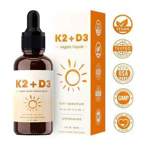 Vegan Vitamin K2+D3 Oral Sıvı Damlalar Bitki Bazlı MK-4 ve MK-<span class=keywords><strong>7</strong></span> Yetişkinler İçin Kemik ve Bağışıklık Sistemi Sağlığı - Product Image 4