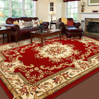 Wanteng Acryl-Teppich mit Pflanzen- und Blumenmuster für Wohnzimmer Europäischer Stil Verdickter Handgeschnitzter Maschinell Gewebter Teppich für Sofa und Couchtisch