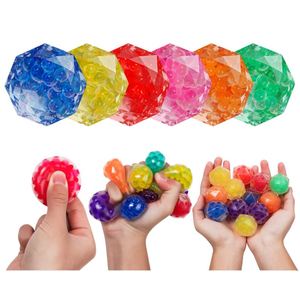 Custom Fidget Toy-Tpr Rhombus Water Bead Stress-Relief <b>Squeeze</b> Toy - Colorful and Grape Stress <b>Balls</b>, Relaxation Bubble Beads - Product Image 1