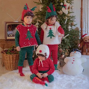 Tenue de Noël en coton pour bébé, pull-over, ensemble de vêtements de détente style dessin animé, pour garçons et filles, automne/hiver - Product Image 4