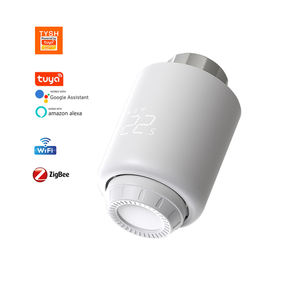 TYSH Tuya Wifi Zigbee Thermostat <span class=keywords><strong>de</strong></span> radiateur intelligent, vanne <span class=keywords><strong>de</strong></span> régulation <span class=keywords><strong>de</strong></span> température, contrôleur TRV compatible avec Google Home et Alexa - Product Image 1