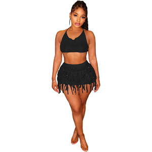 CM9560 Nuovo Set Estivo Europeo-Americano in Maglia Lavorata a Mano con Nappe e Lacci, Traforato, per Commercio Transfrontaliero - Product Image 3