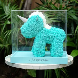 Fashion unicorn valentine gifts flower rose unicorn from China