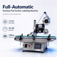 Machine d'étiquetage automatique pour surfaces planes, bouteilles, sacs en plastique, livres, sachets souples et emballages cosmétiques