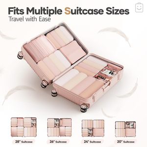 Set di 9 Cubi di Compressione <span class=keywords><strong>per</strong></span> Viaggi, Organizzatori Salvaspazio Espandibili <span class=keywords><strong>per</strong></span> Valigie e Bagagli - Product Image 3