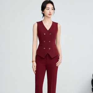 Women's Professional Suit Set Full Sleeve Worsted Anti-Wrinkle Office Lady Autumn Formal Wear - Product Image 2