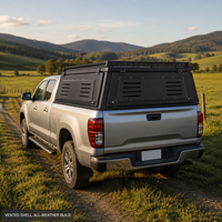 Hardtop robuste noir pour camion avec fenêtres à persiennes, portes à ailes de mouette, plateforme de toit pour Triton L200 4x4 OEM
