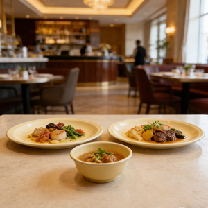 Juego de Vajilla de Melamina de Grado Alimenticio de 12 Piezas para 4 Personas, Incluye Platos Laterales de 9 Pulgadas, Platos Principales de 10 Pulgadas y Tazones de 5 Pulgadas - Product Image 2