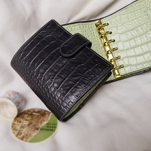 2022 A7 Loose Leaf Crocodile Leather Luxury Unsex Organizer Planner Notebook Rings Binder