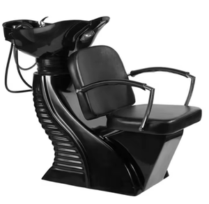 Fauteuil de lavage de cheveux avec bac à shampooing et chaise, mobilier de salon de coiffure, fauteuil de shampooing doré - Product Image 1