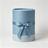 Grande boîte d'emballage rigide en papier à deux pièces, vide, à motif floral, avec finition brillante/mate, en matériaux recyclés pour un emballage cadeau écologique