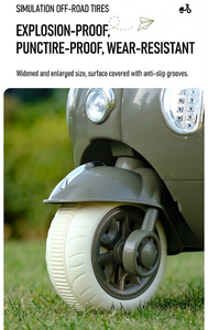 Scooter électrique pour enfants 6V avec musique éducative, style Vespa rétro, <span class=keywords><strong>moto</strong></span> pour enfants - Product Image 6