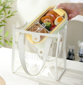 Japanese Style Stainless Steel <b>Lunch</b> <b>Box</b> 500ml/600ml Single/Dual <b>Compartment</b> Leakproof Bento <b>Box</b> AS Clear Lid Custom Logo - Product Image 5