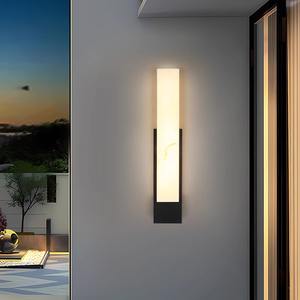 Lampe murale extérieure minimaliste moderne, balcon, hall, entrée de villa, étanche, en acier inoxydable, alimentée par énergie solaire, jardin - Product Image 5