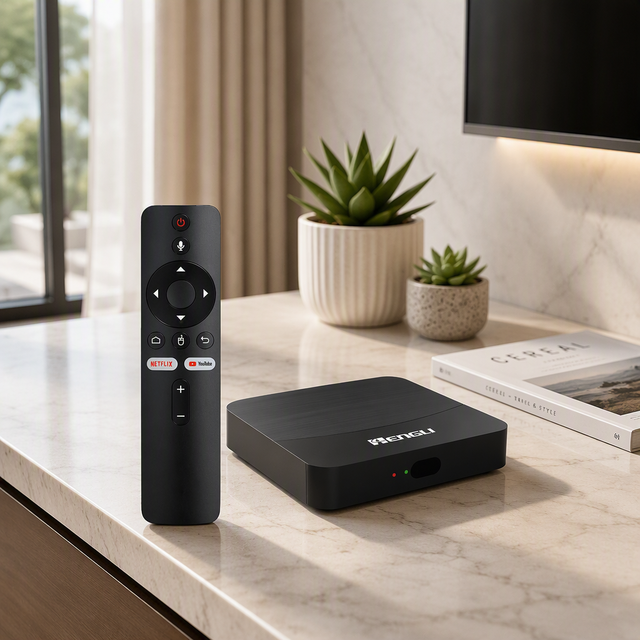 OEM Custom Cheap Wifi Internet Smart Firmware Ott Hd Android Tv Box 4K OTT SET TOP BOX