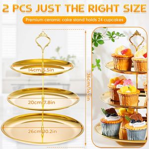 Soporte <span class=keywords><strong>de</strong></span> <span class=keywords><strong>Pastel</strong></span> <span class=keywords><strong>de</strong></span> Metal <span class=keywords><strong>de</strong></span> Acero Inoxidable <span class=keywords><strong>de</strong></span> <span class=keywords><strong>3</strong></span> Niveles para Bodas, Soporte <span class=keywords><strong>de</strong></span> <span class=keywords><strong>Pastel</strong></span> Metálico Dorado y Plateado <span class=keywords><strong>de</strong></span> Lujo para Bodas - Product Image 2