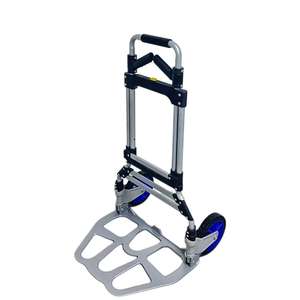Zware Vrachtwagen <span class=keywords><strong>Trolley</strong></span> Stille Opvouwbare Handtrolley Tweewielige Platform Draagbare Huishoudelijke Bagage Tweewielige Ijzeren Buis Ontwerp - Product Image 4