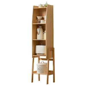 <b>Kitchen</b> Storage Rack Multifunctional Narrow Gap <b>Shelf</b> Solid Wood Standing Type For Tableware In <b>Kitchen</b> - Product Image 5