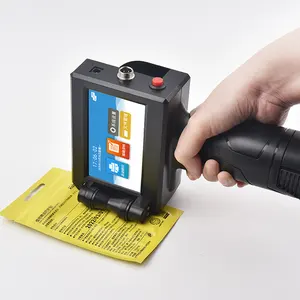 Impresoras de inyección de tinta D10 Máquinas de codificación de botellas de cartón para imprimir Impresora plana proporcionada Tinta solvente automática para papel de embolsado