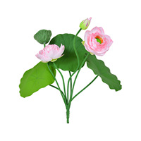 Künstliche Lotus-Wasserlilienblumen im chinesischen Stil für Restaurant-Tisch- und Bodenarrangements, dekorative Aquapflanzer aus Seidenstoff