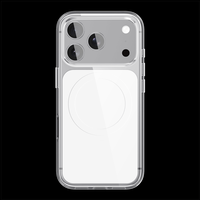 Coque hybride transparente premium antichoc en TPU+PC avec technologie anti-jaunissement et logo personnalisé disponible pour iPhone 16 17 18 Pro/Pro Max