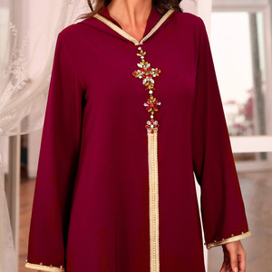 CCY 2024 nuovo stile arabico Dubai Muslim da donna modesto abito lungo <span class=keywords><strong>islamico</strong></span> con cappuccio Abaya felpa con cappuccio per Musulman <span class=keywords><strong>abbigliamento</strong></span> da donna - Product Image 3