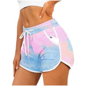 กางเกงขาสั้นกีฬาวิ่งลำลองมีกระเป๋าเชือกผูกระบายอากาศลายสก็อต Shorts-Y2K ใส่นอนชายหาดได้แรงบันดาลใจจากการออกแบบปลาโลมา - Product Image 6