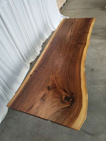 Comptoir en bois massif rustique sur mesure de grande taille avec bord naturel pour table ou plan de travail – Vente en gros