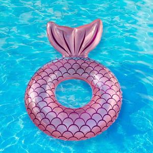 Adult <b>Inflatable</b> <b>Pool</b> <b>Float</b> with Handles Double Airbag Swim Ring for Summer Fun - Product Image 3