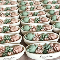 Bougies parfumées originales en forme de bateau ovale avec logo personnalisé, pour plantes succulentes, multicolores, pour la décoration intérieure et les cadeaux