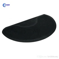 Tapis de salon semi-circulaire professionnel pour barbiers - Tapis anti-fatigue pour chaise de coiffeur - Tapis de sol confortable noir