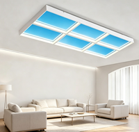 Plafonnier LED Blue Sky Lighting, panneau lumineux, luminaire de plafond, lumière du soleil, intensité réglable, loft, simule un ciel naturel, lumière artificielle LED
