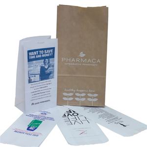 Sacs en papier kraft blanc personnalisés imprimés <span class=keywords><strong>pour</strong></span> <span class=keywords><strong>les</strong></span> pharmacies avec votre propre logo - Product Image 4