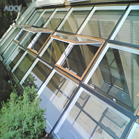 Lucarne de toit électrique automatique pour villa, hôtel, entrepôt – Fenêtre en aluminium et verre avec éclairage, ventilation, étanchéité – Projet sur mesure