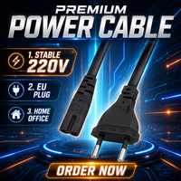 Câble d'extension en cuivre PVC haute tension 2,5A 220V AC avec prise européenne EU, connecteur IEC C7 2 broches pour appareils électroménagers